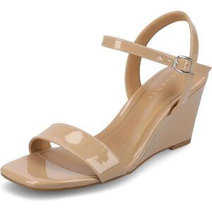 Journee Collection Women's Clayr Ankle Strap Wedge Sandals